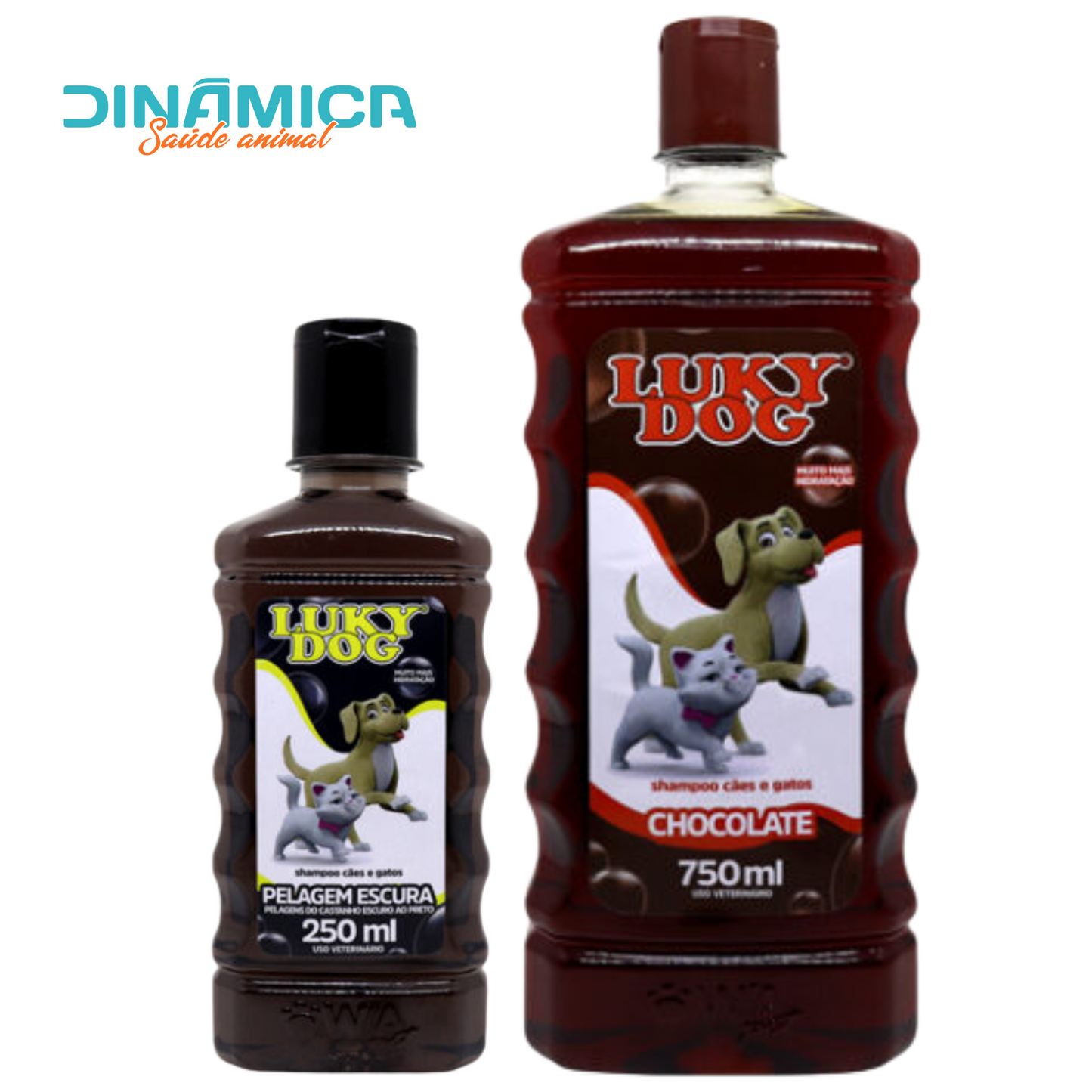 Shampoo Luky Dog Chocolate / Condicionador Luky Dog Chocolate (emb.: 250 ml e/ou 750 ml)